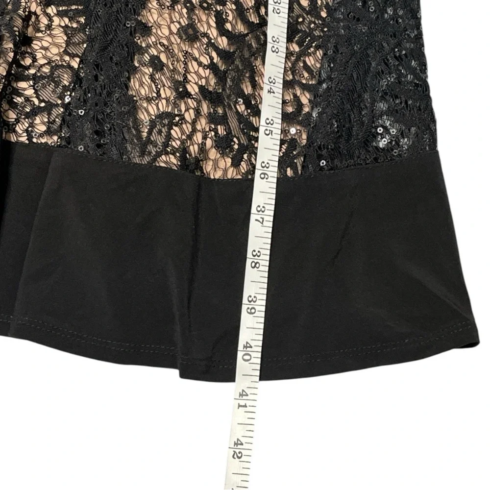 R&M Richards Black Lace Midi Dress Size 8 - Picture 6 of 11
